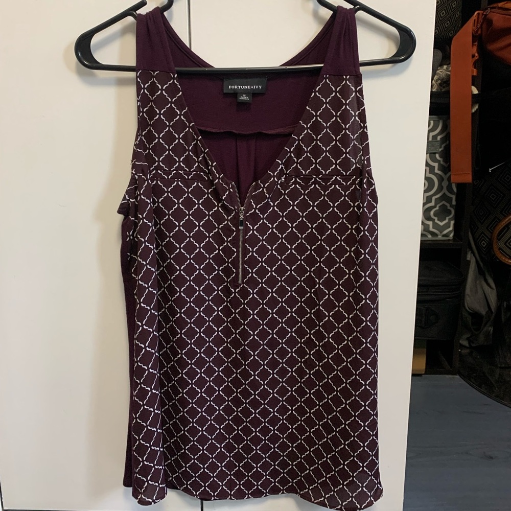 burgundy blouse